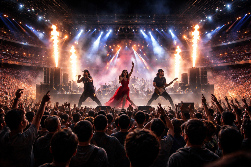 Isyana dan Saint Loco Buka Konser Avenged Sevenfold