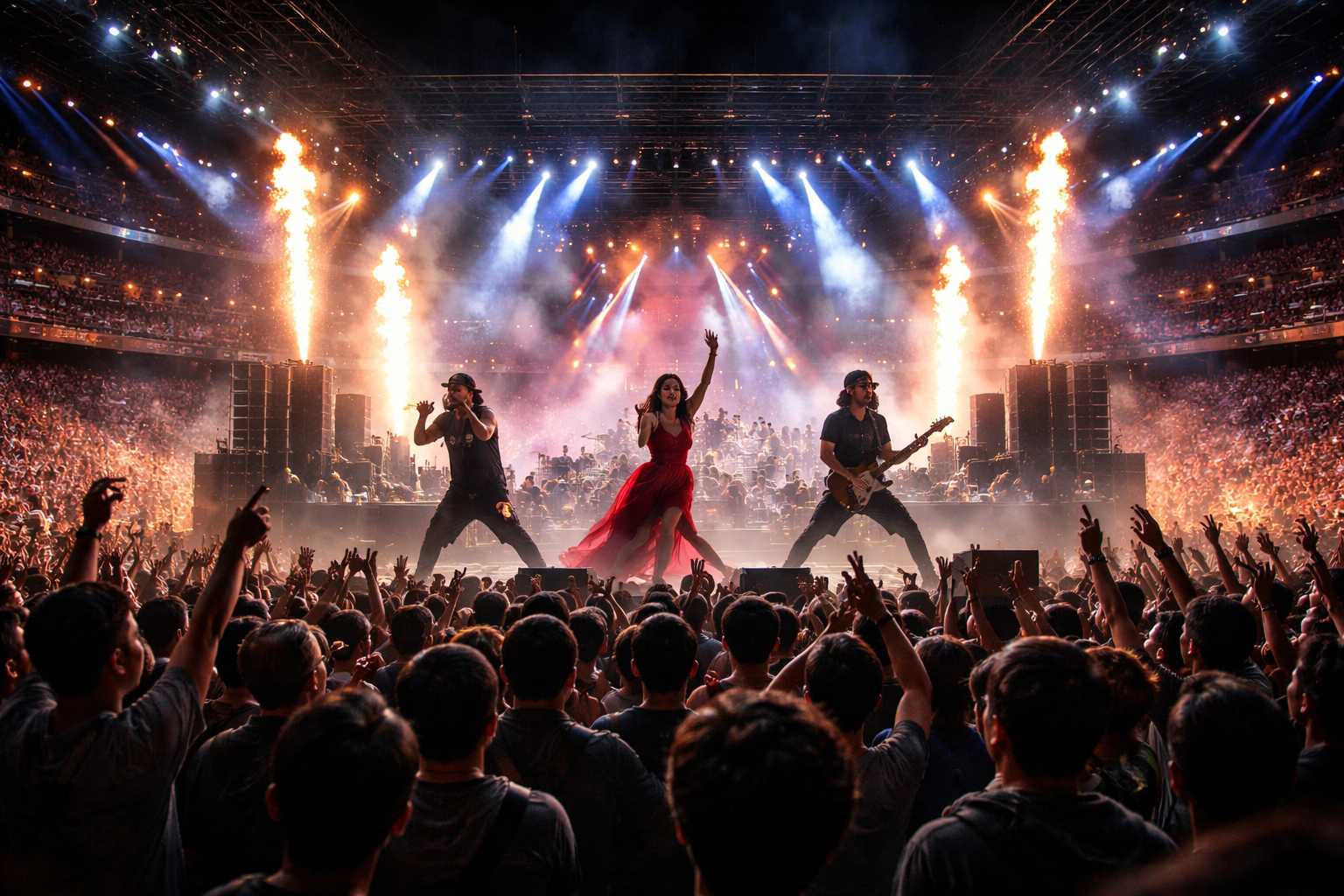 Isyana dan Saint Loco Buka Konser Avenged Sevenfold